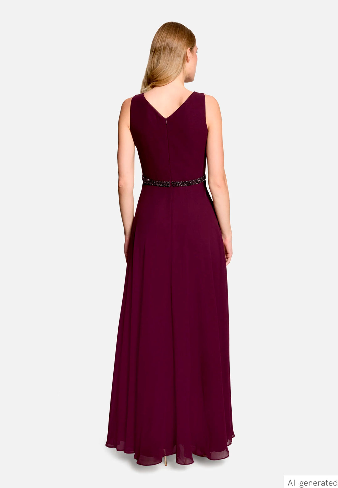 Evening Dress with Pleats