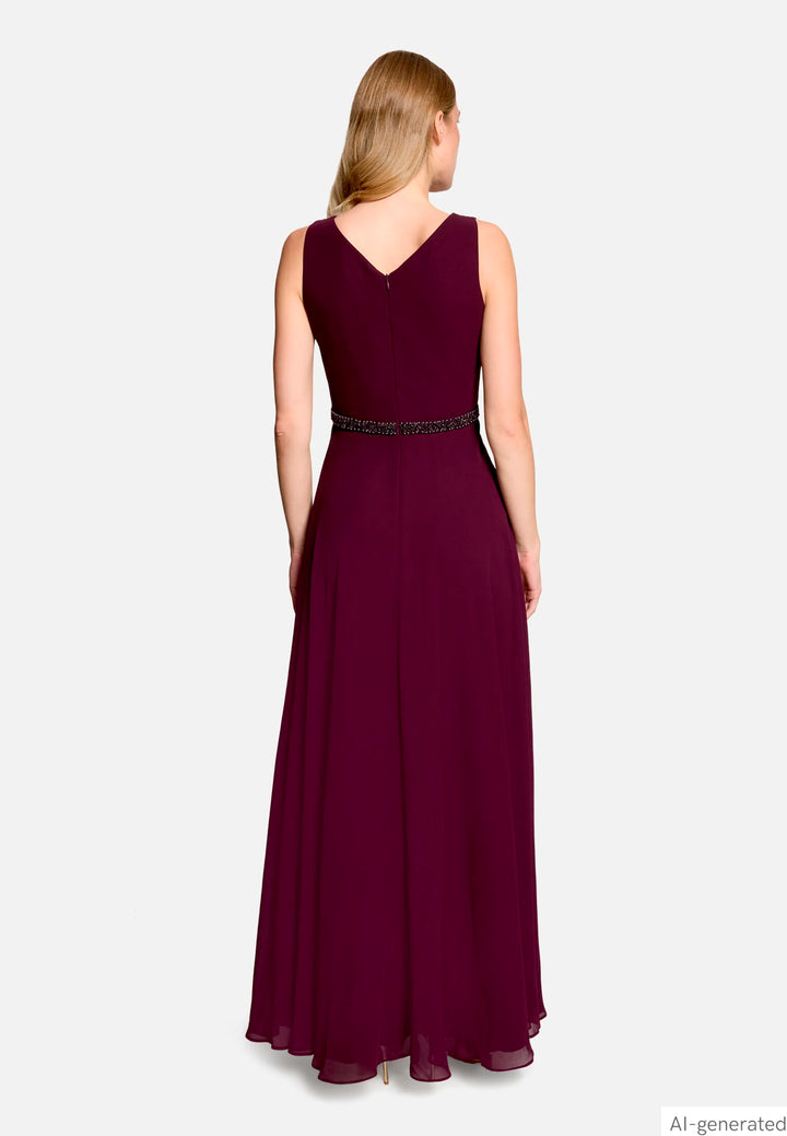 Evening Dress with Pleats