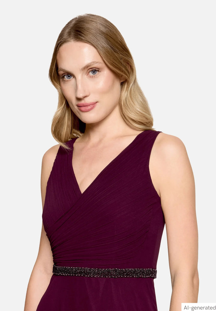 Evening Dress with Pleats