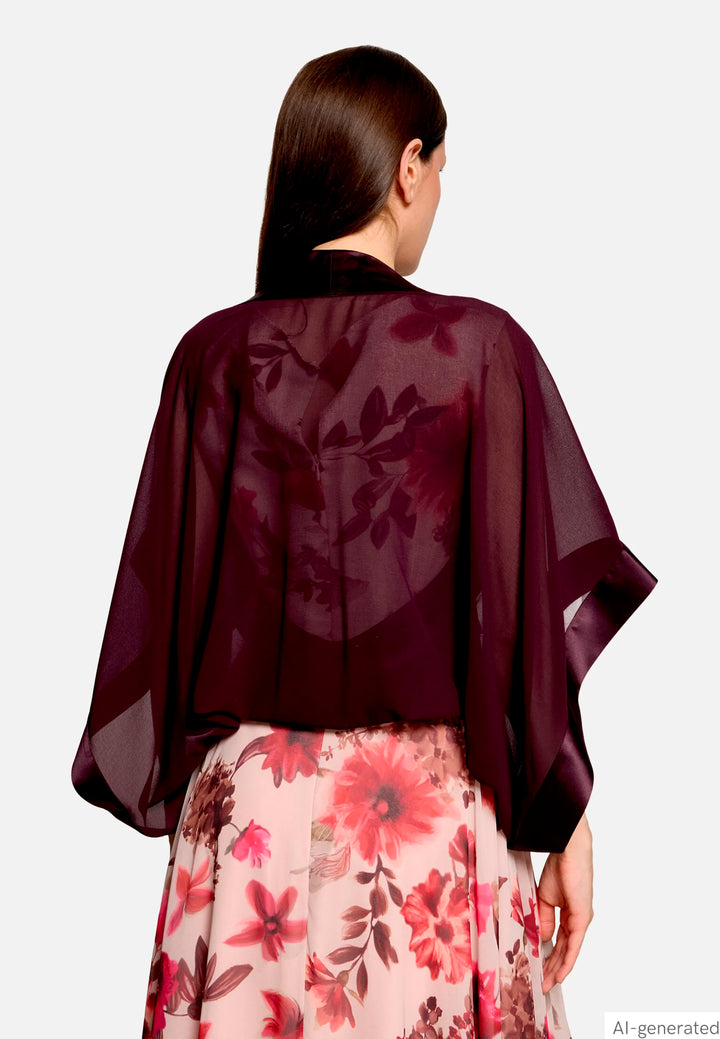Chiffon Stole with 3/4 Sleeves