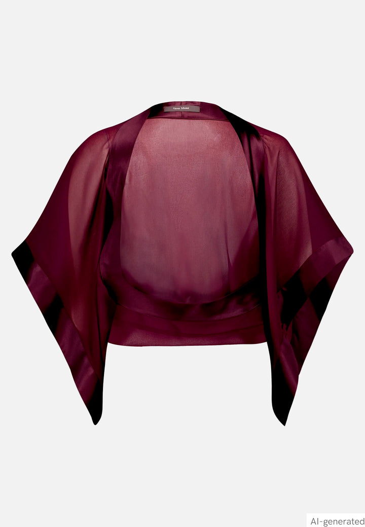 Chiffon Stole with 3/4 Sleeves