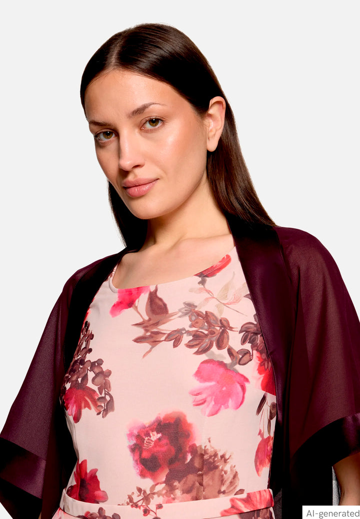 Chiffon Stole with 3/4 Sleeves