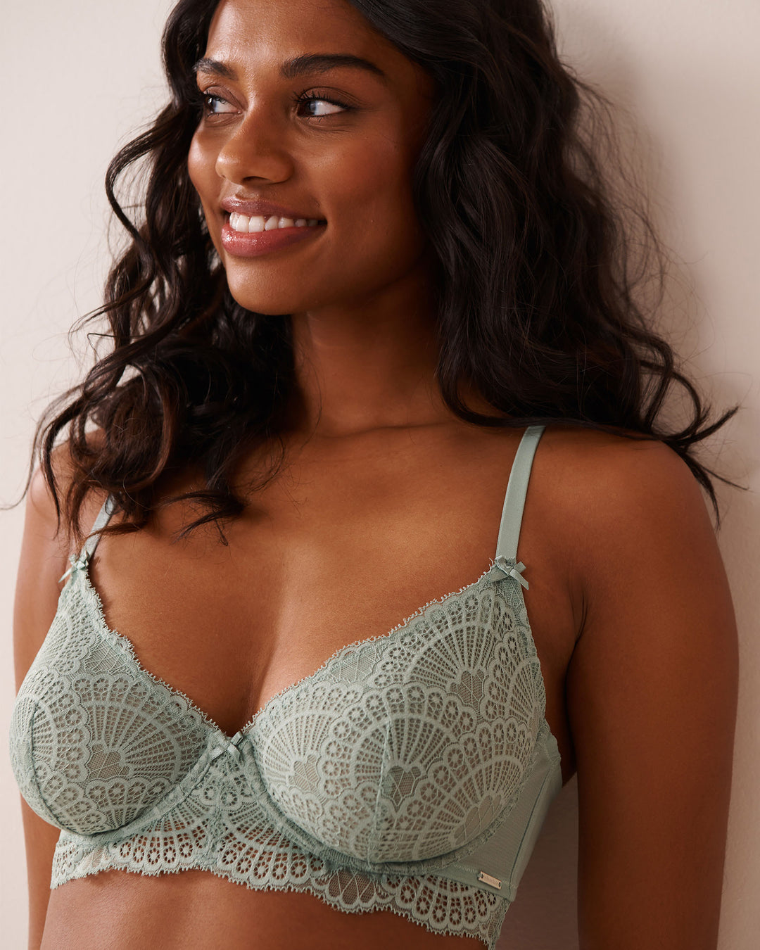 Unlined Demi Bra - Blue Surf