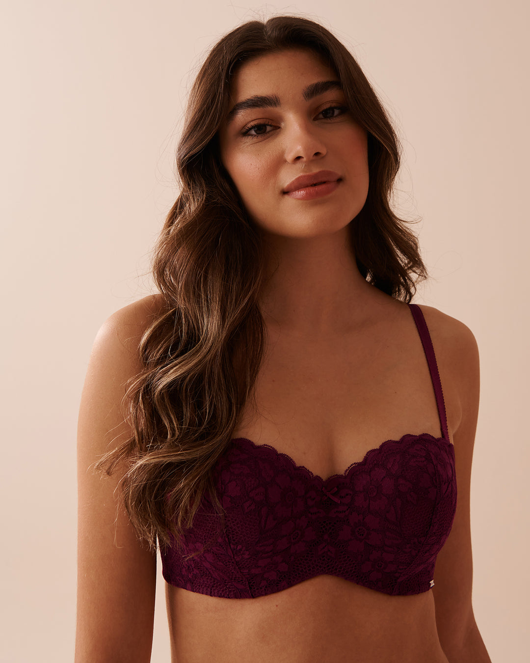 Lightly Lined Memory Foam Strapless Bra - Purple Potion