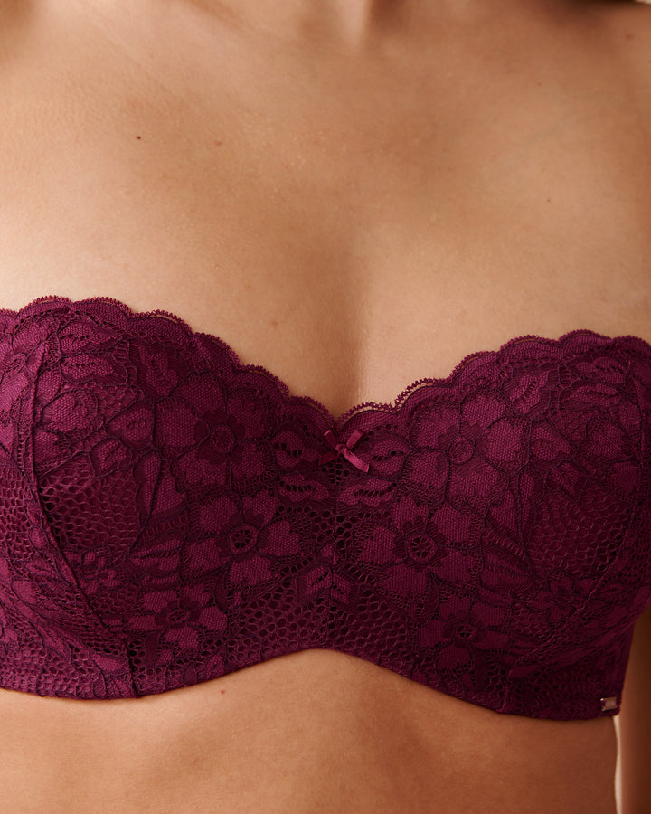 Lightly Lined Memory Foam Strapless Bra - Purple Potion
