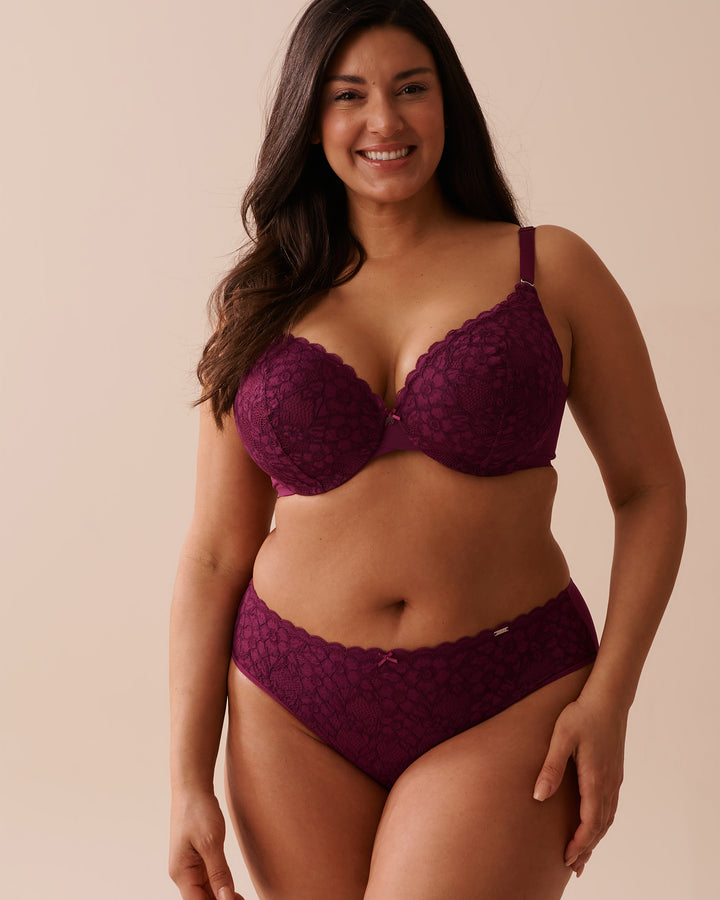 Lightly Lined Sleek Back Bra - Purple Potion