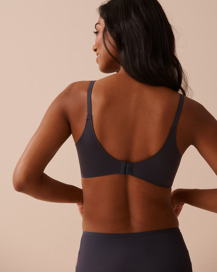 Lightly Lined Wireless Sleek Back Bra - Grey Garden