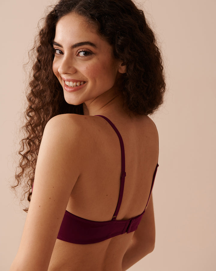 Lightly Lined Wireless Minimalist Bra - Purple Potion