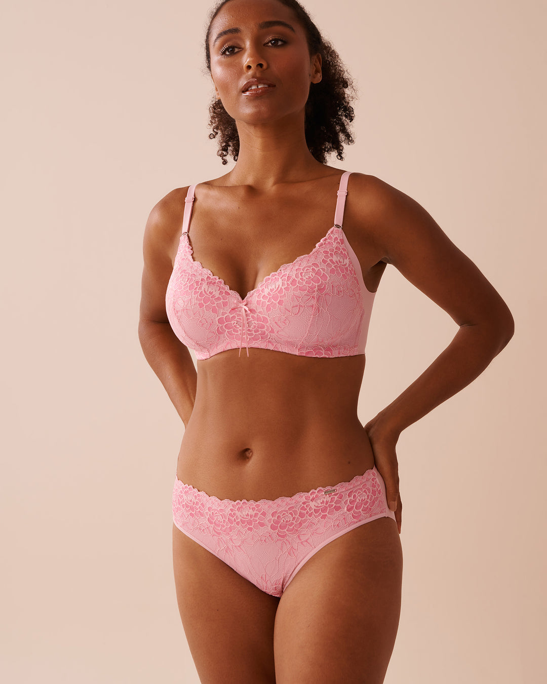 Lightly Lined Wireless Sleek Back Bra - Pink Nectar