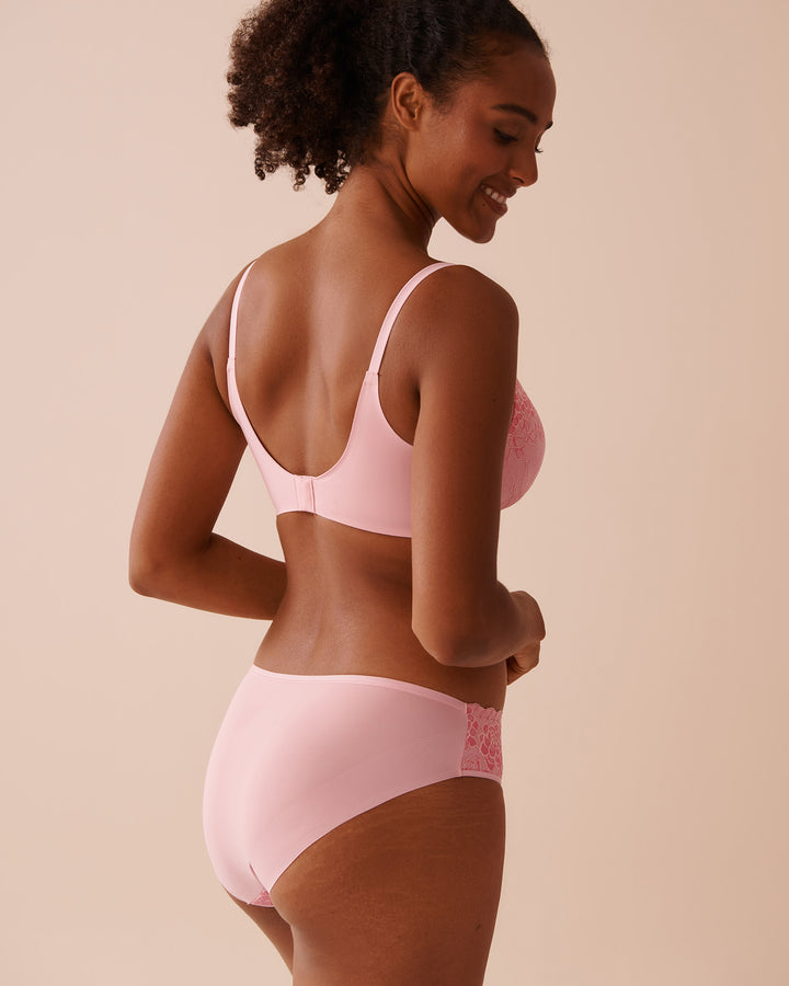 Lightly Lined Wireless Sleek Back Bra - Pink Nectar