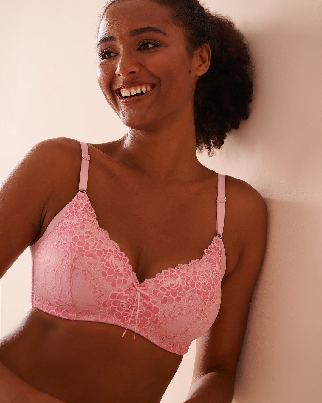 Lightly Lined Wireless Sleek Back Bra - Pink Nectar
