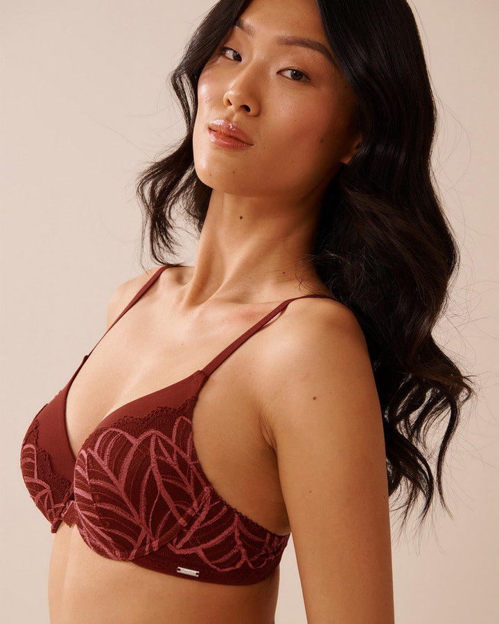 Lightly Lined Memory Foam Bra - Red