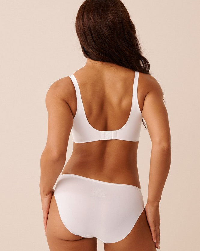 Ll Emb Micro Sleekbk Bra - Blue