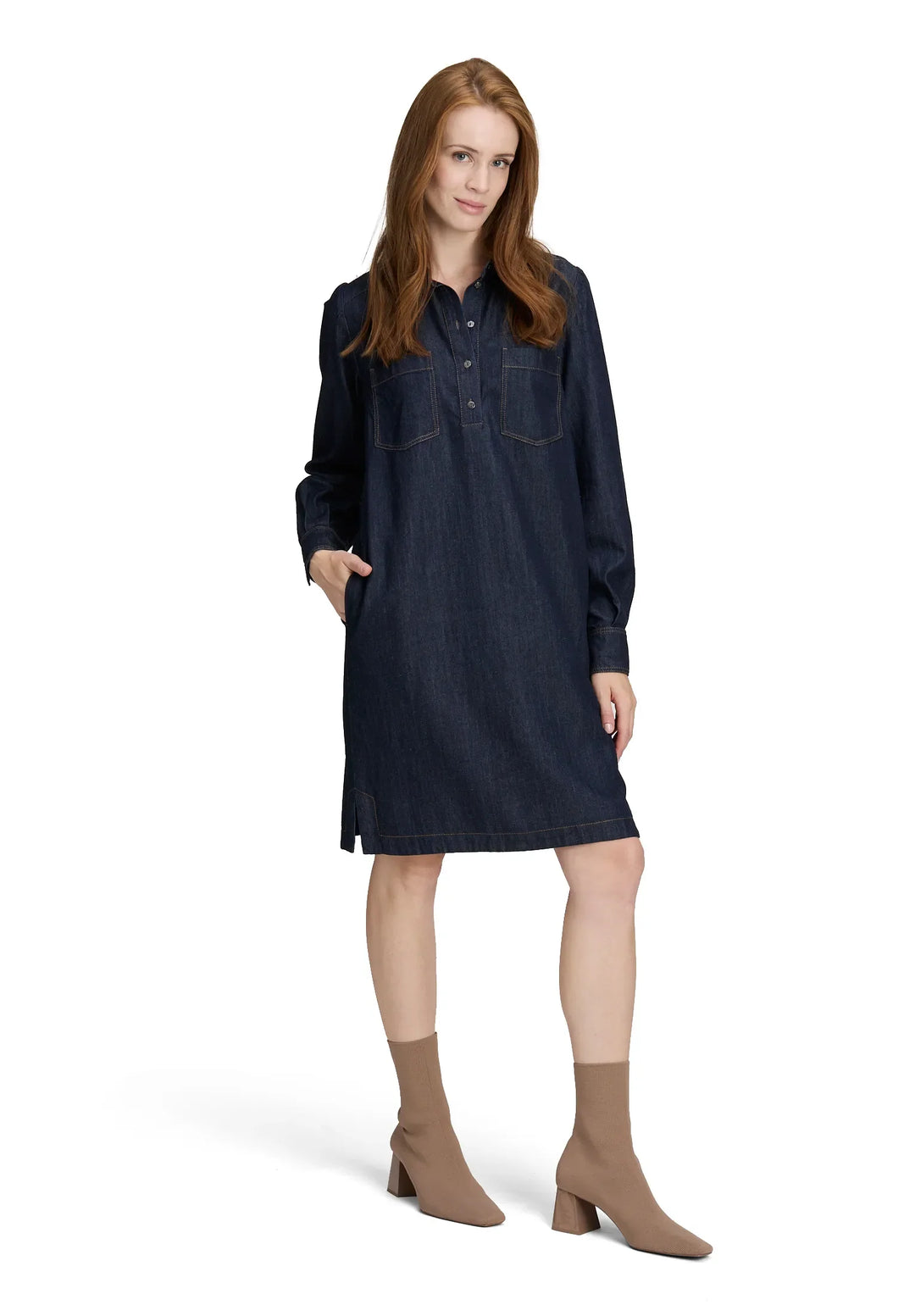 Short Denim Dress 1/1 Sleeve