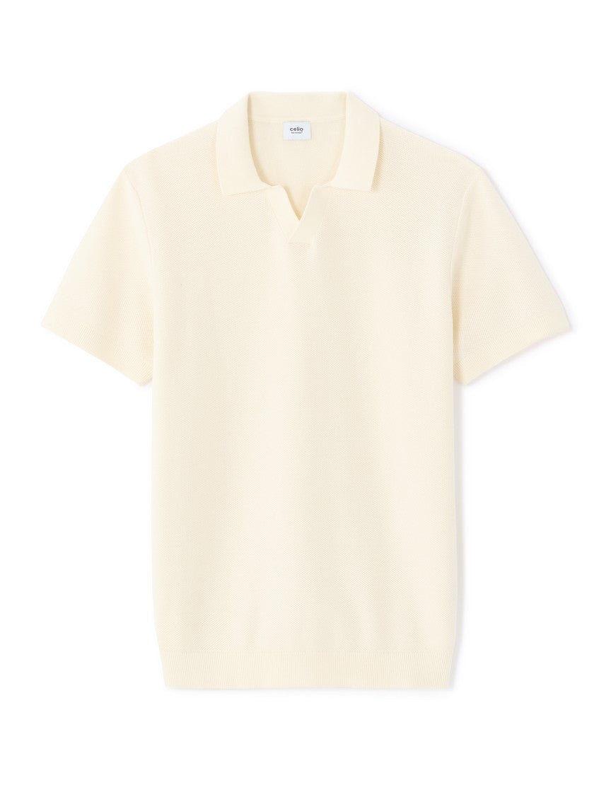 SHORT SLEEVES POLO - Ecru