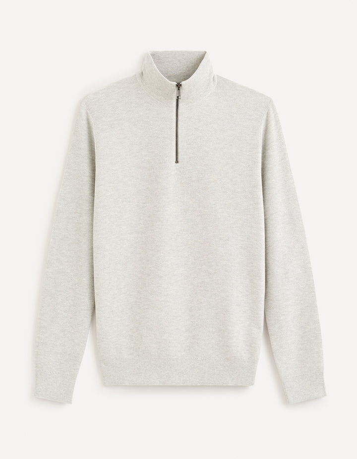 Turtle Neck Jumper - Grey Mel