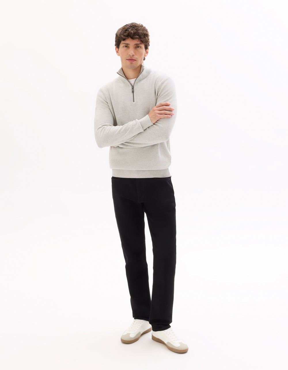 Turtle Neck Jumper - Grey Mel