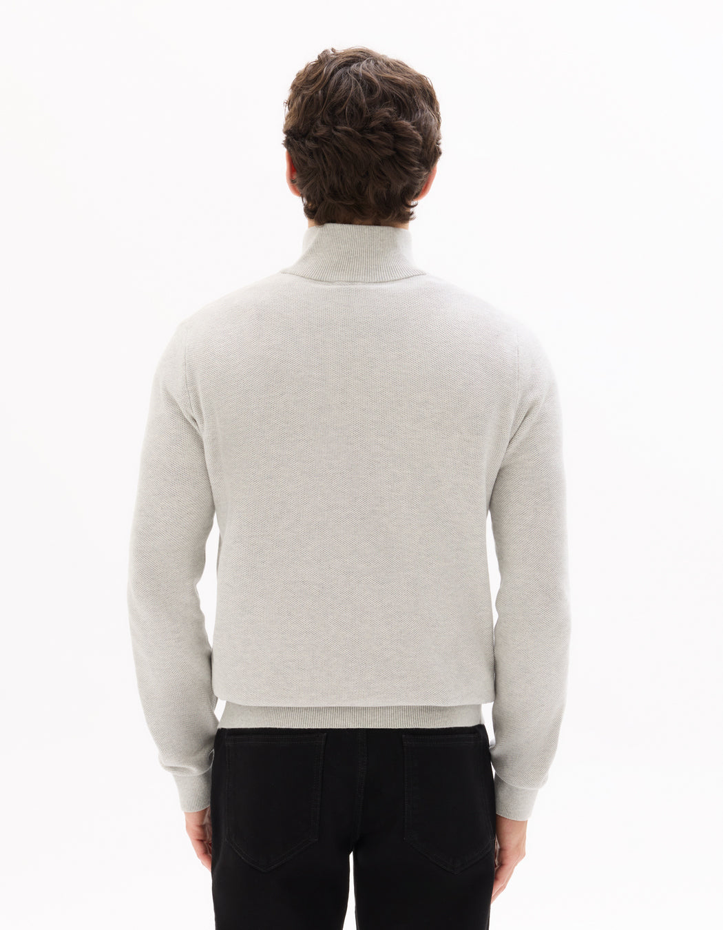 Turtle Neck Jumper - Grey Mel