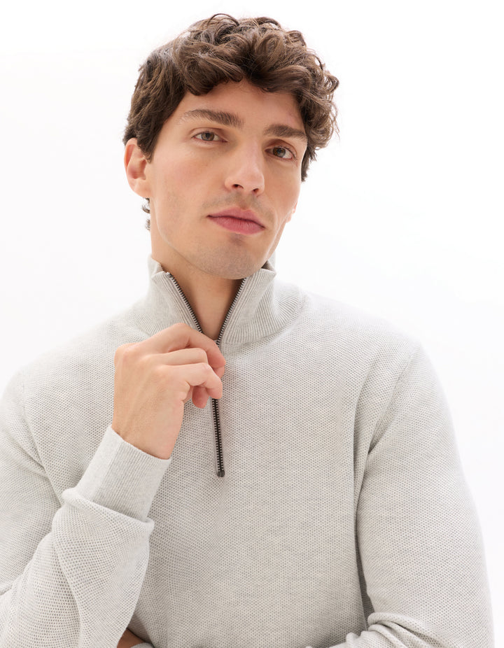 Turtle Neck Jumper - Grey Mel
