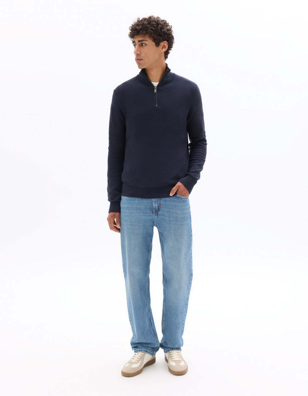 Turtle Neck Jumper - Blue