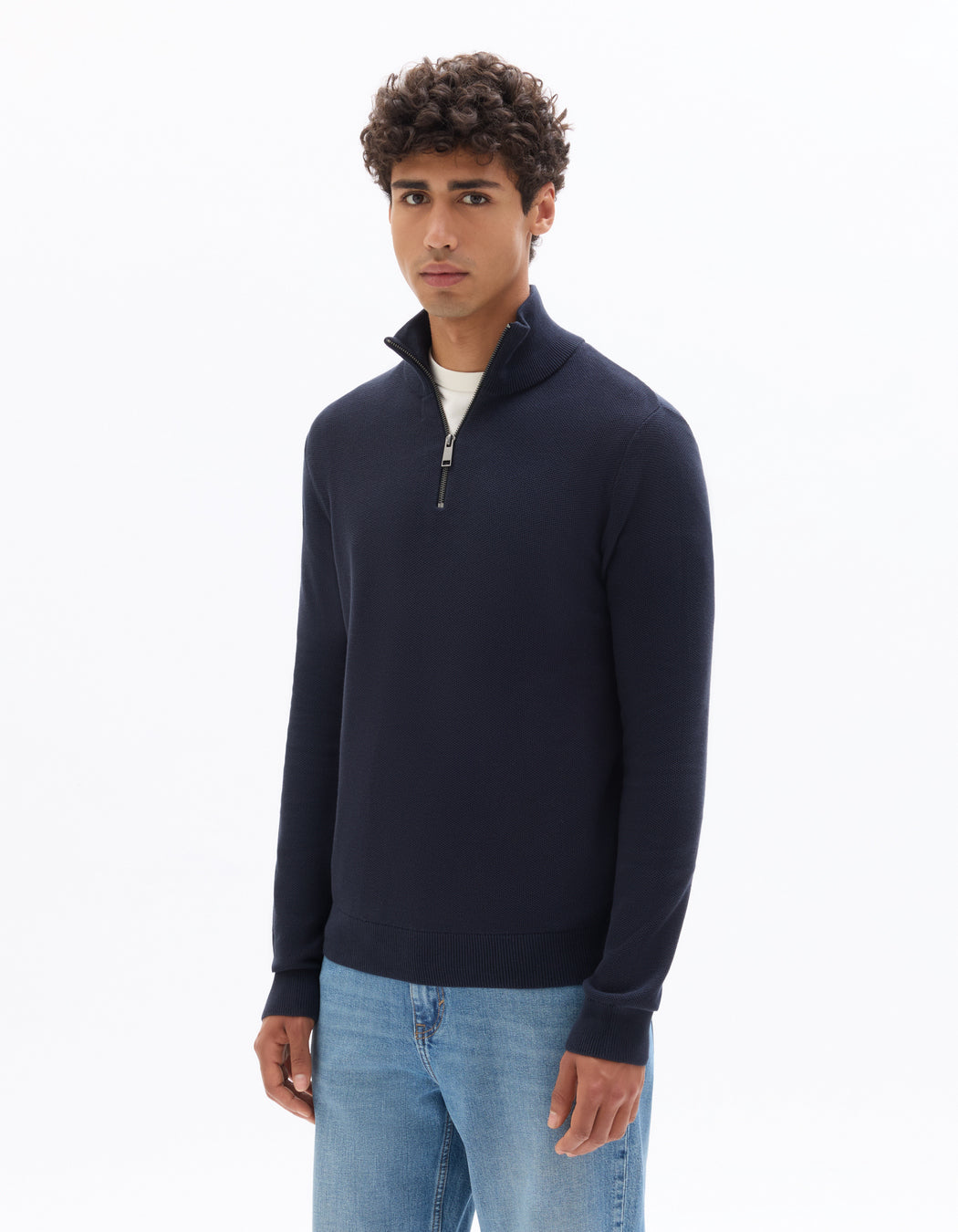 Turtle Neck Jumper - Blue