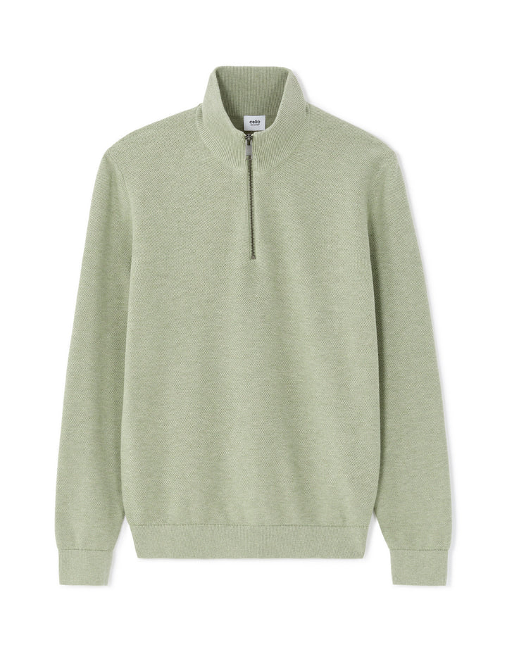 Turtle Neck Jumper - Green Tea Mel