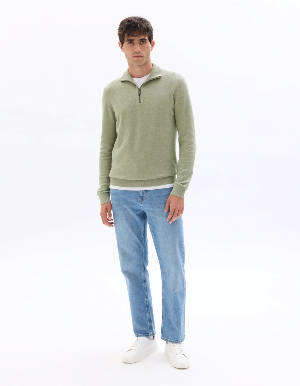 Turtle Neck Jumper - Green Tea Mel