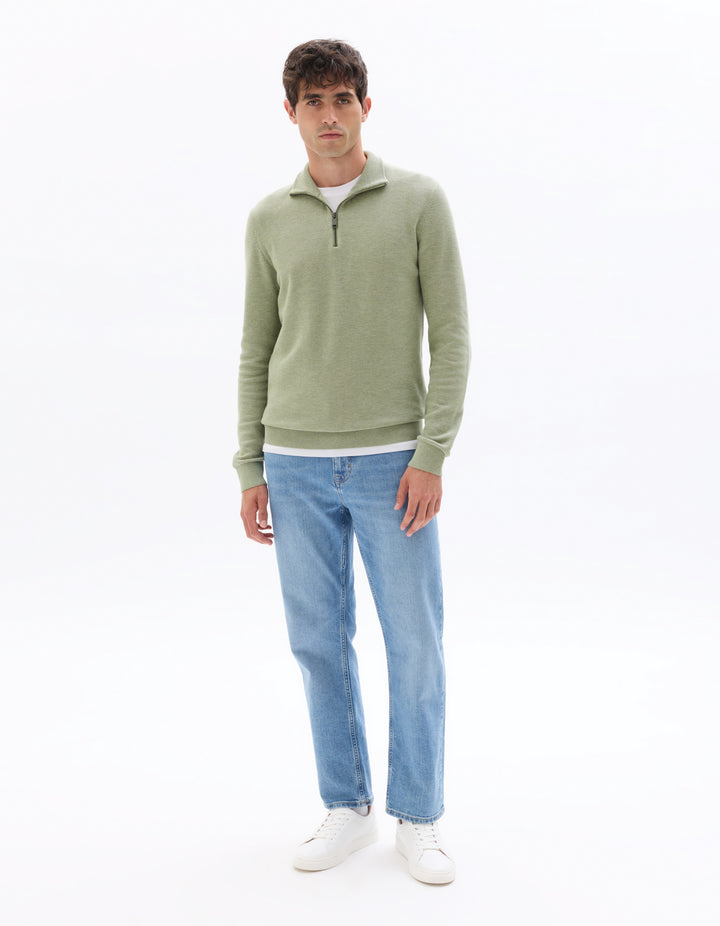 Turtle Neck Jumper - Green Tea Mel