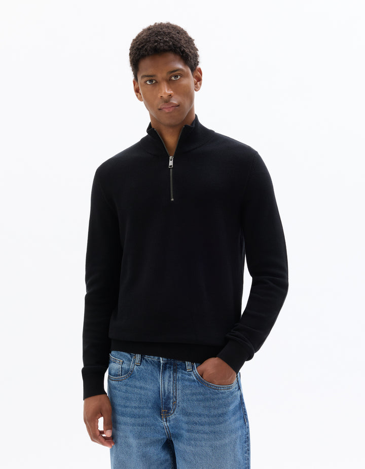 Turtle Neck Jumper - Black
