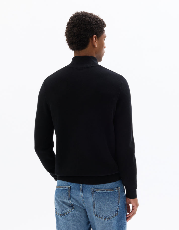 Turtle Neck Jumper - Black