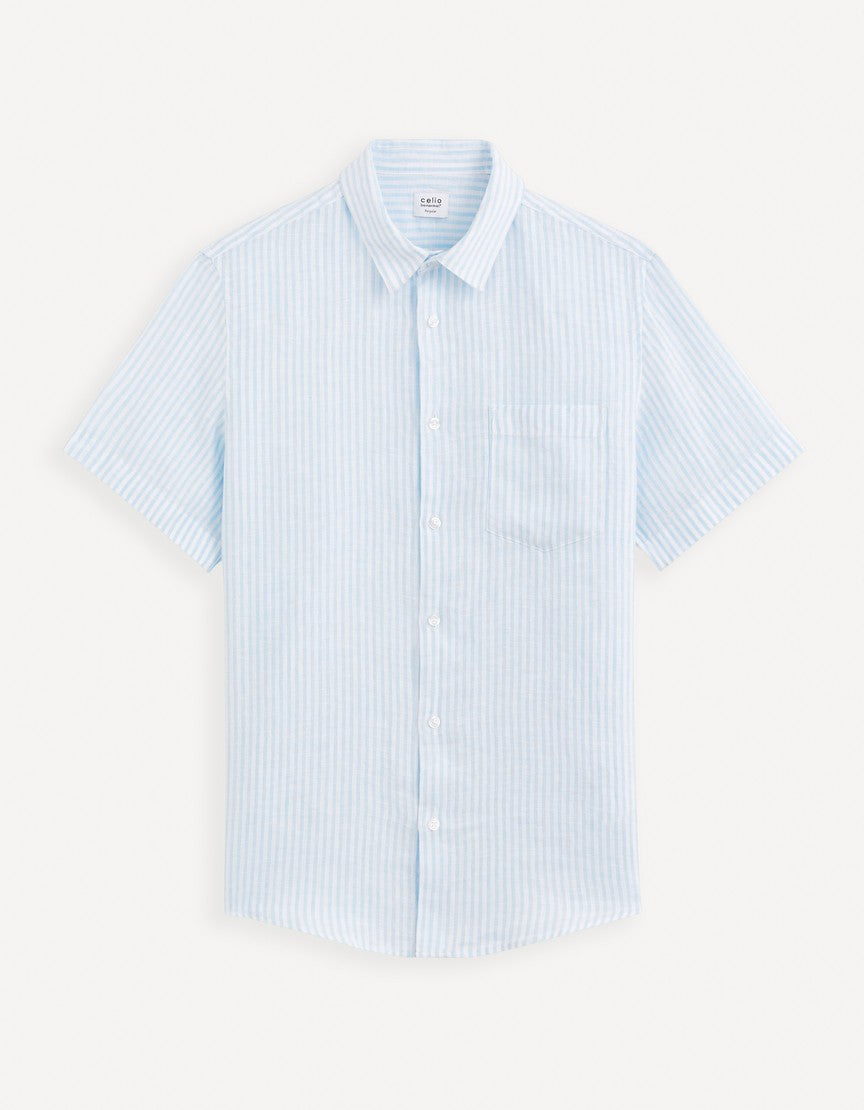 Short Sleeves Shirt - Ray Light Blue