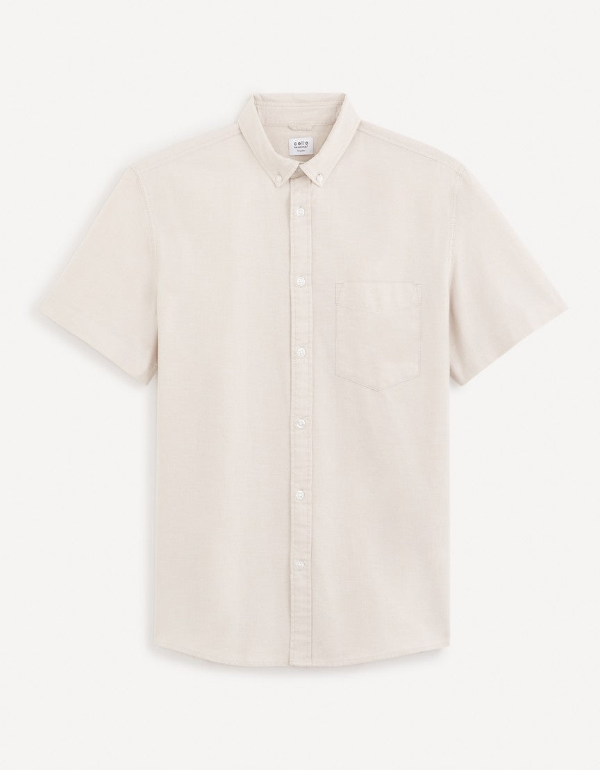 Short Sleeves Shirt - Beige