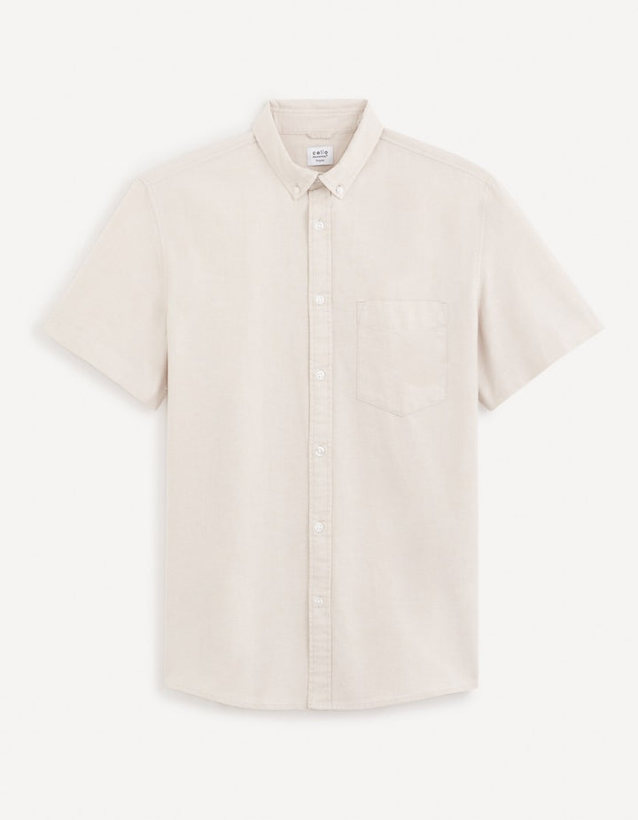 Short Sleeves Shirt - Beige