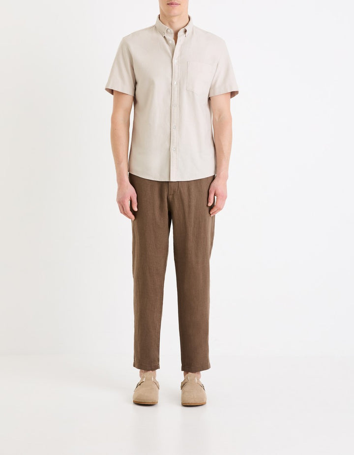 Short Sleeves Shirt - Beige