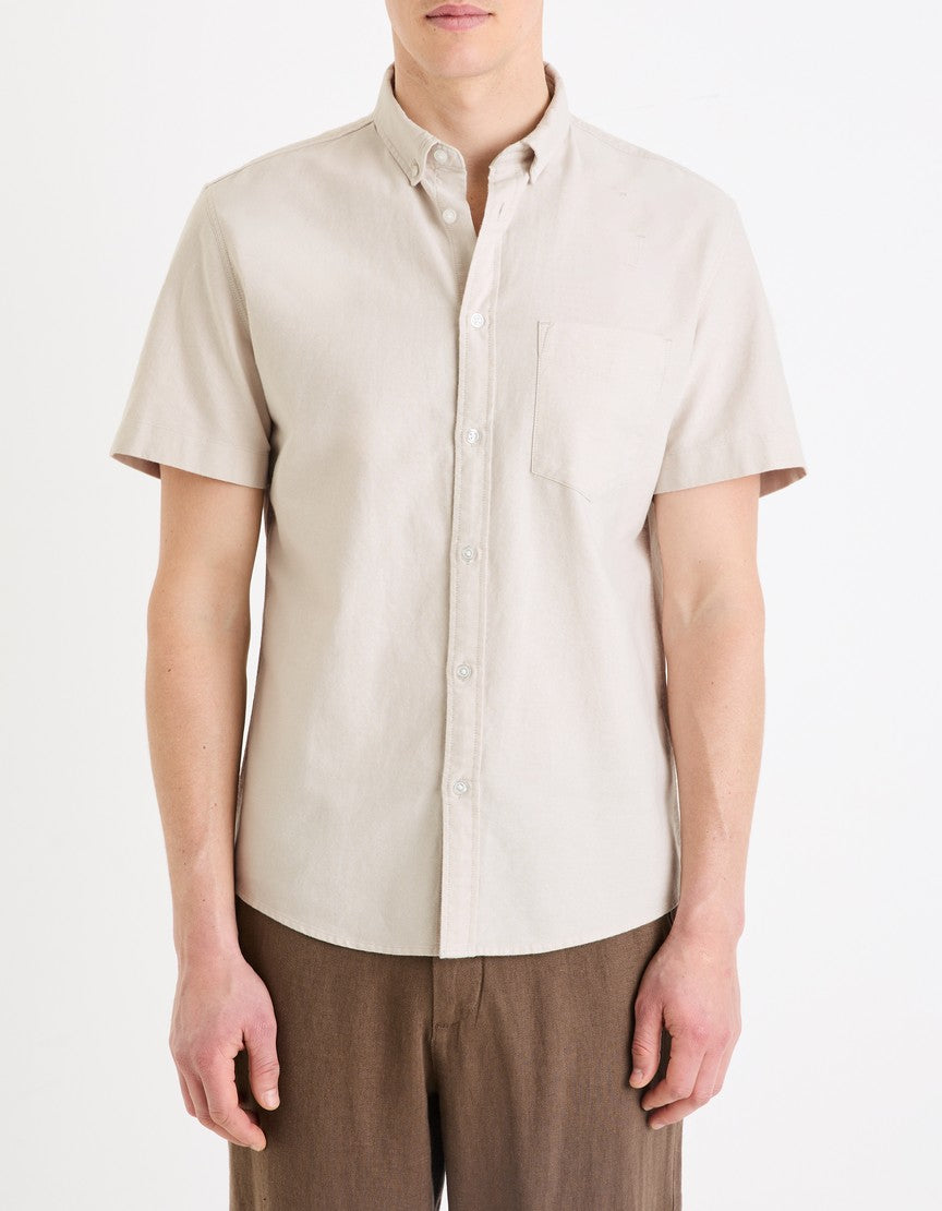 Short Sleeves Shirt - Beige
