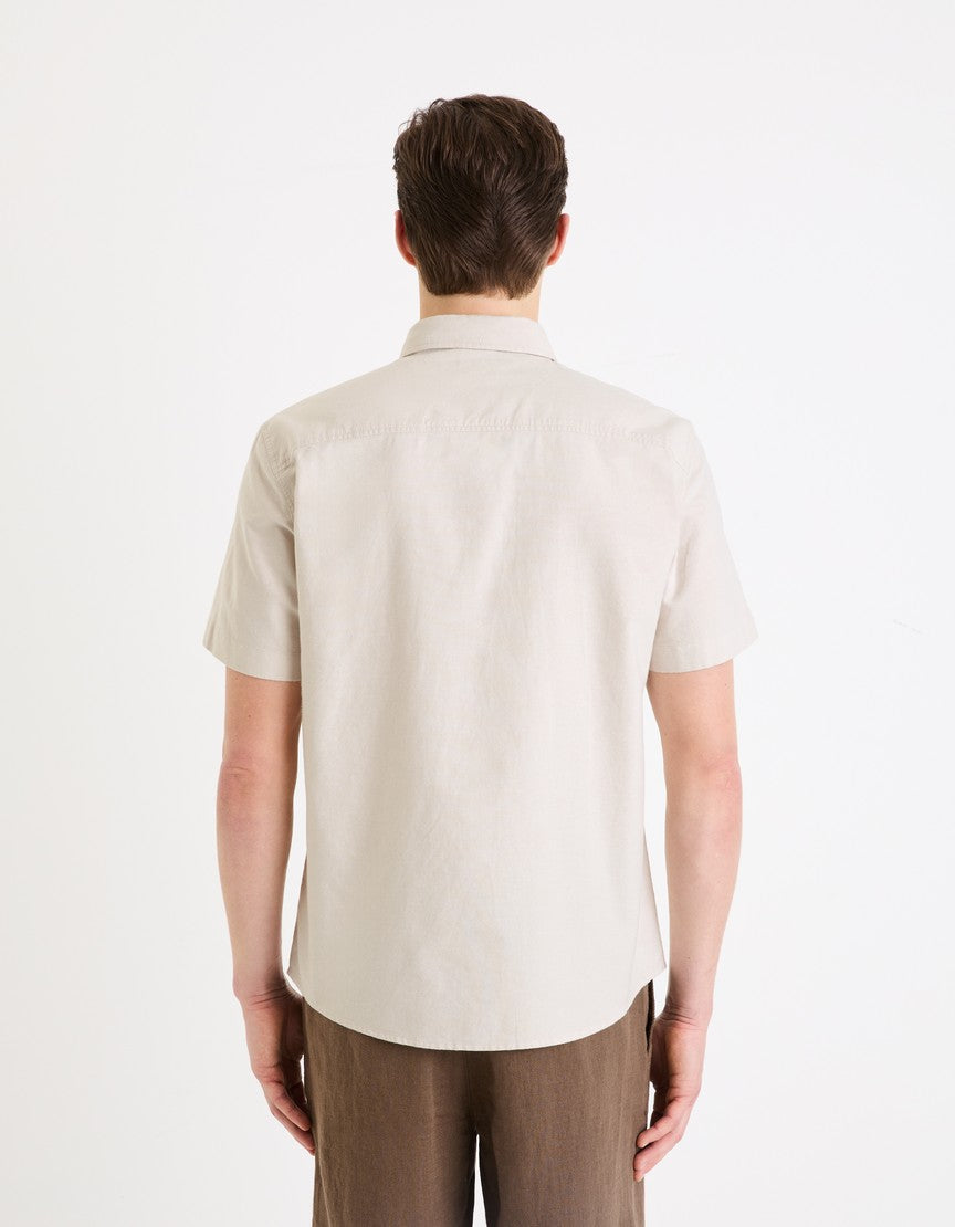 Short Sleeves Shirt - Beige