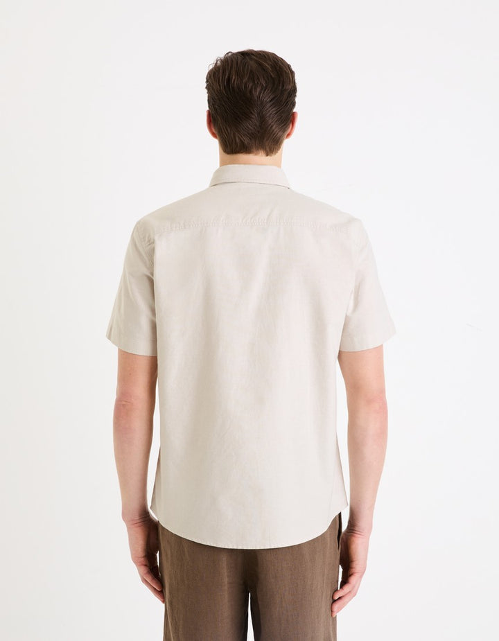 Short Sleeves Shirt - Beige