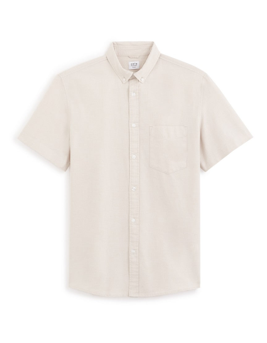 Short Sleeves Shirt - Beige