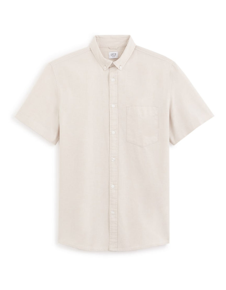 Short Sleeves Shirt - Beige