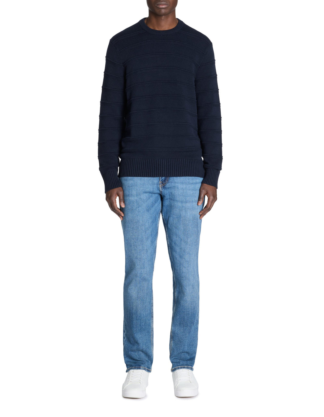 Crew Neck Jumper - Beige