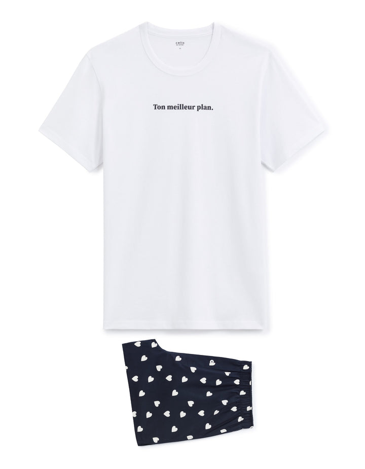 Pyjama/Bathrobe/Slippers - Blue