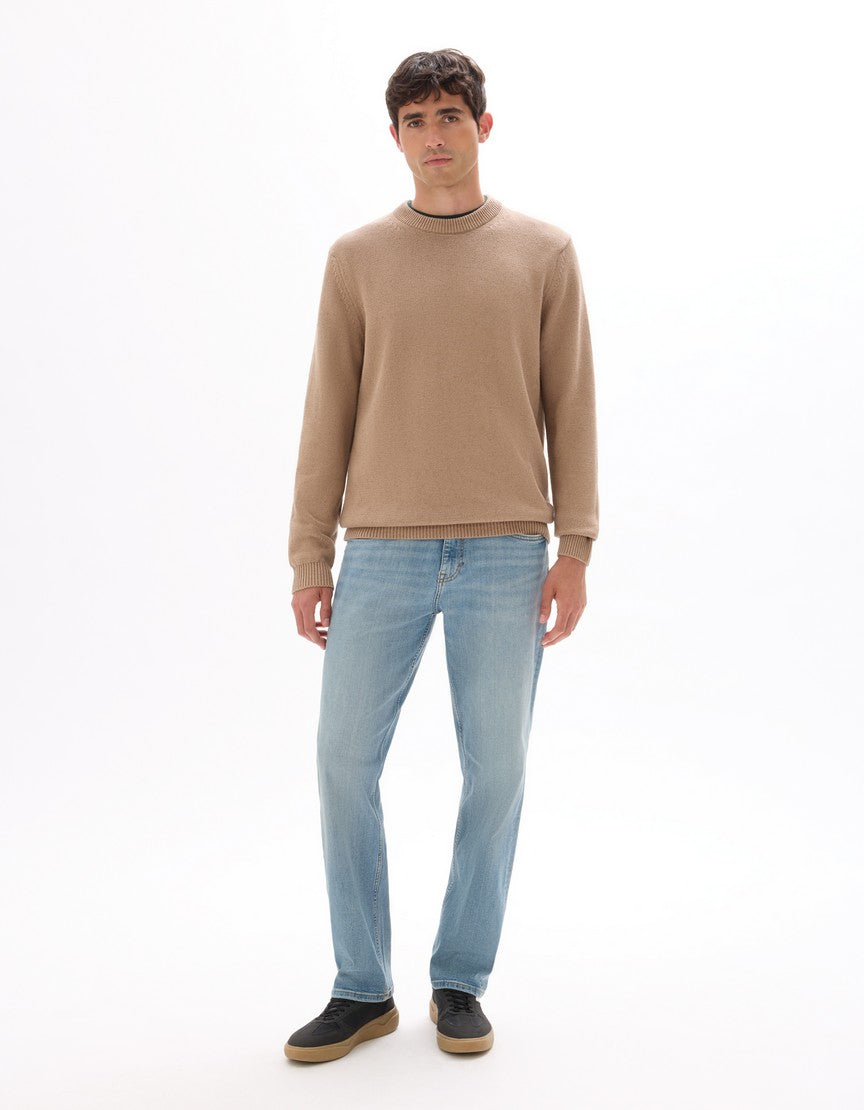 CREW NECK JUMPER - Beige Humus