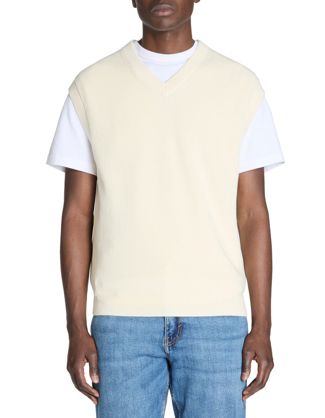 Crew Neck Jumper - Beige