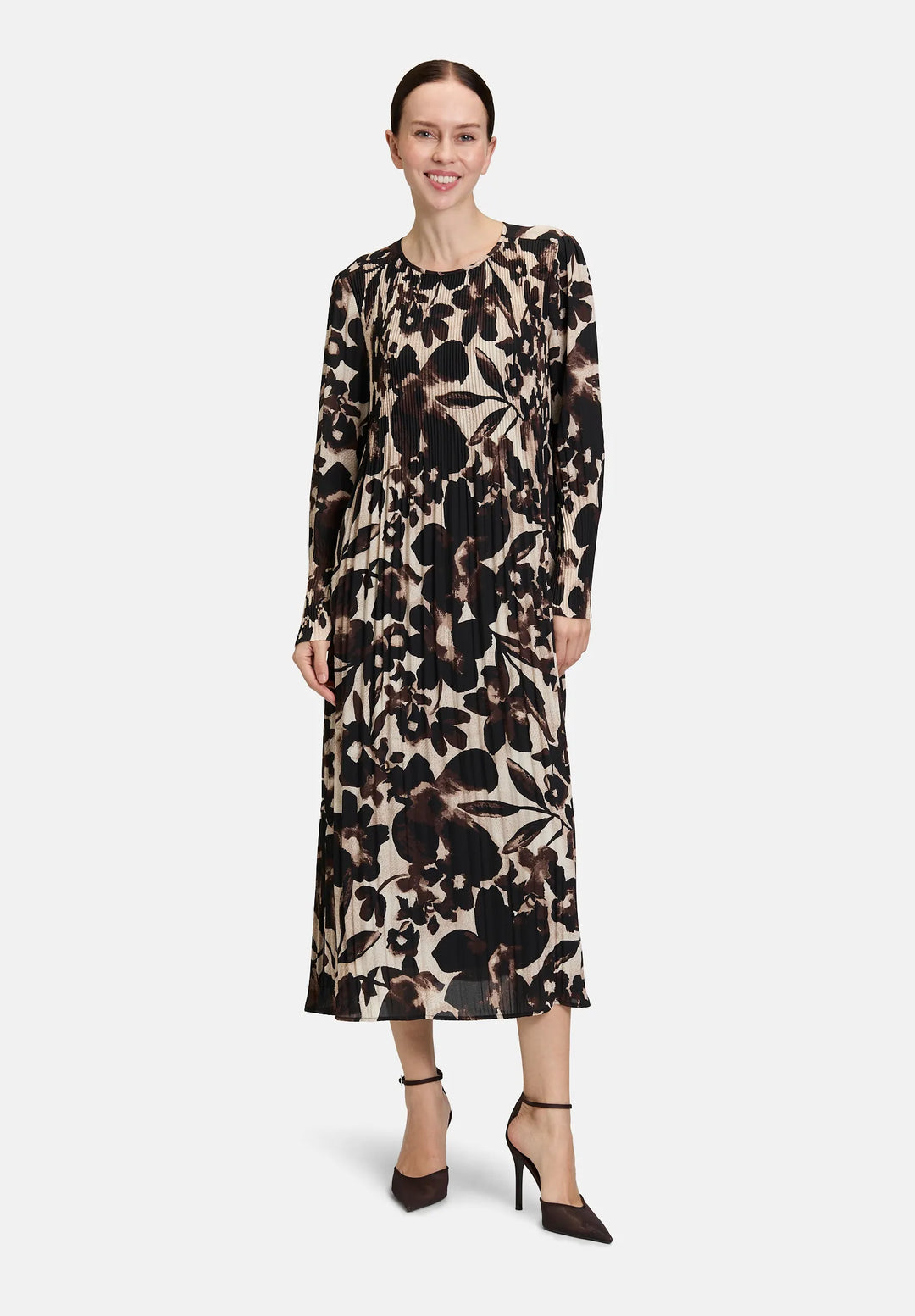 Pleated Dress Long Sleeves