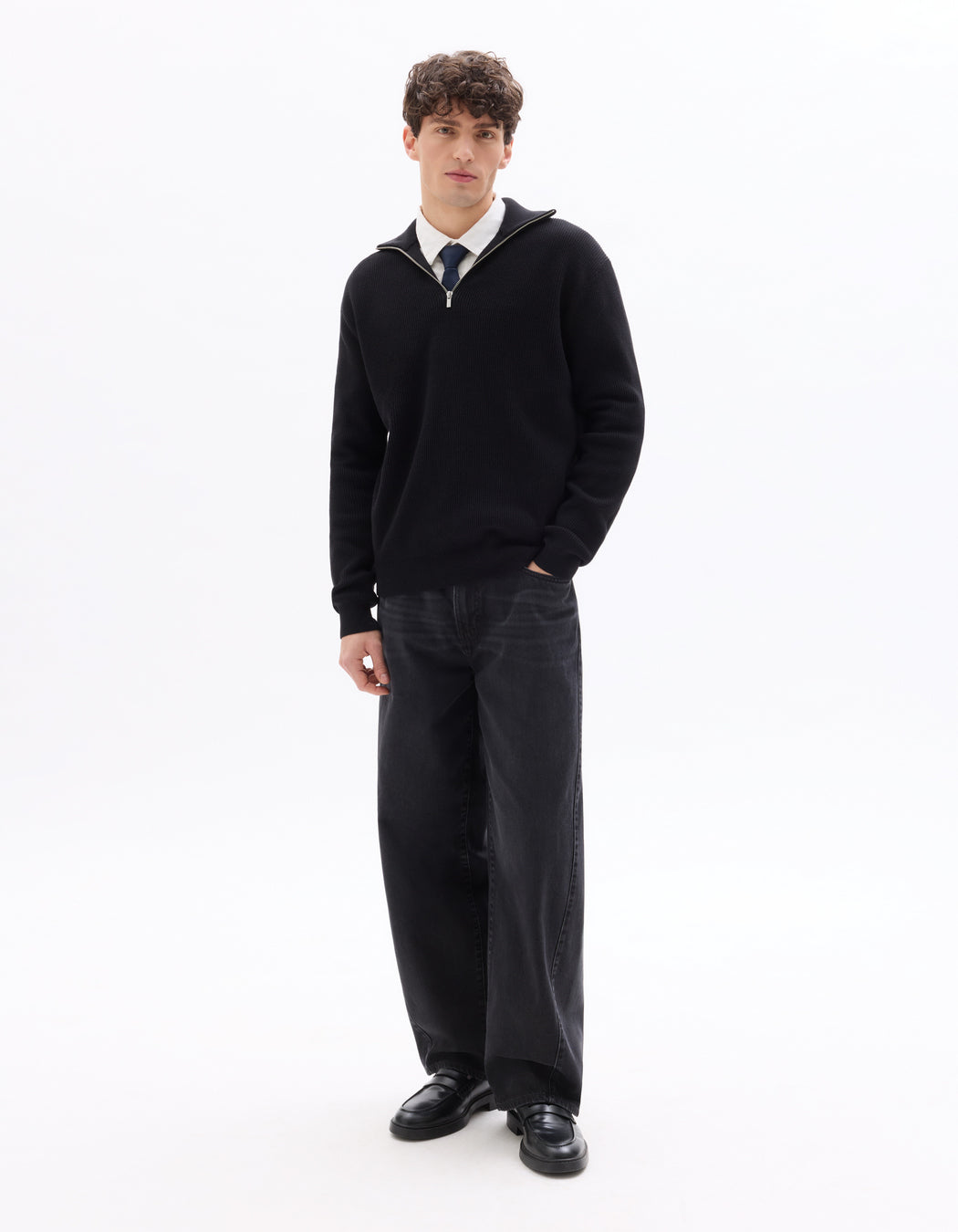 Turtle Neck Jumper - Black