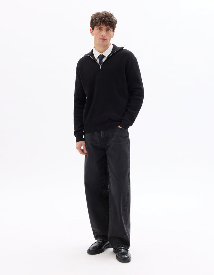 Turtle Neck Jumper - Black