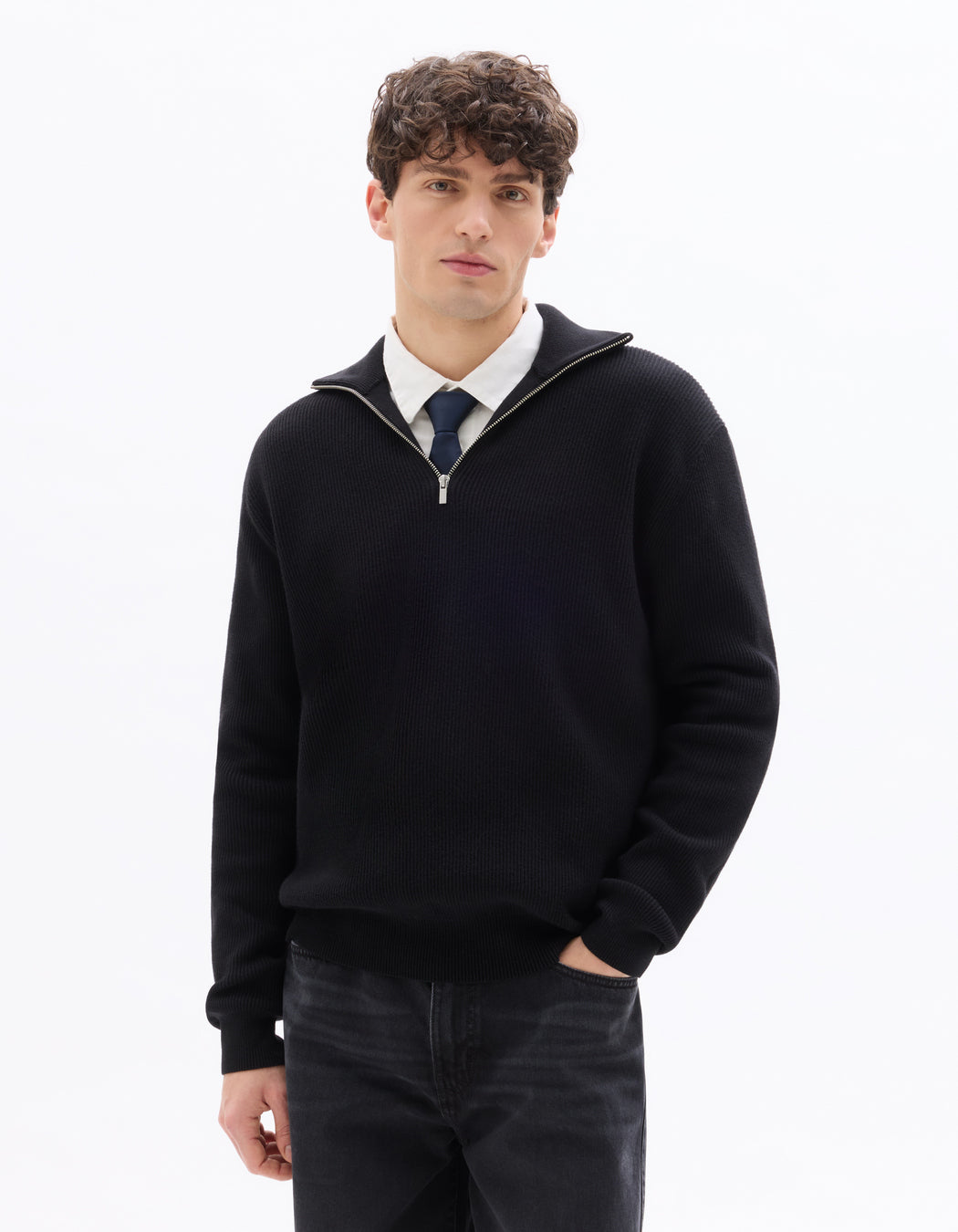 Turtle Neck Jumper - Black