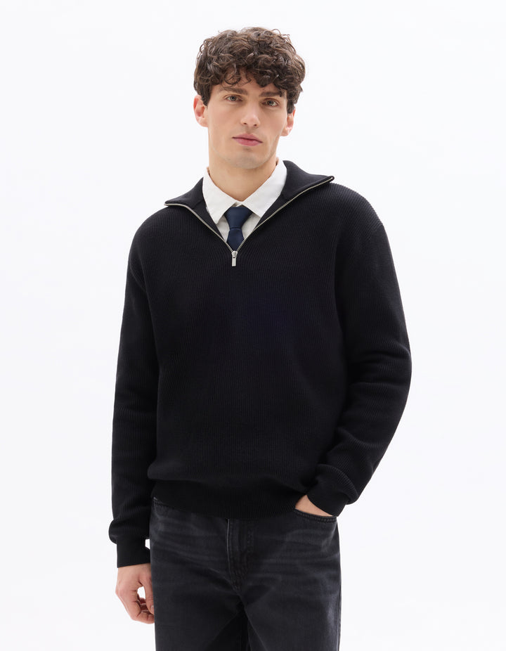 Turtle Neck Jumper - Black