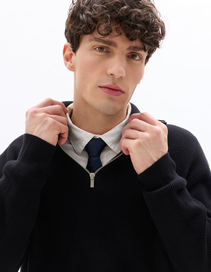 Turtle Neck Jumper - Black