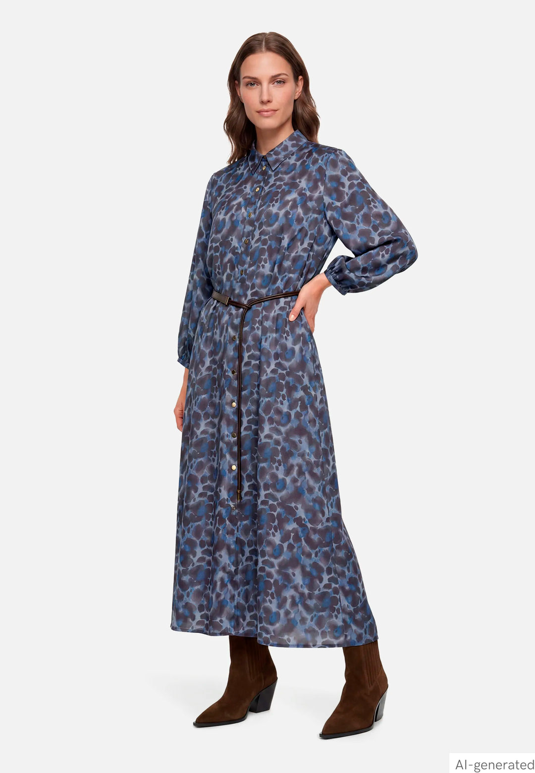 Shirt Dress with Tie Belt